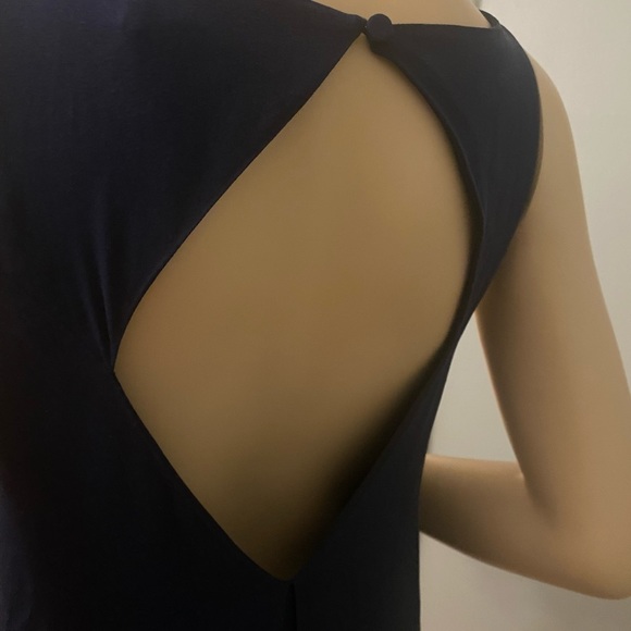 Alice‎ + Olivia Silk Mini Dress Navy Blue - Size Small Petite - Picture 6 of 8